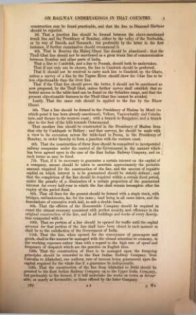 Railways (India) : return to an order ... dated 12 July 1853 ; copies or extracts from any correspondence ...