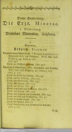 I. Abtheilung. Brennbare Mineralien