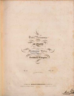 Trois nocturnes pour le piano : op. 15