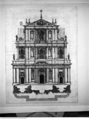 Album des Orazio Grassi, Entwurf für die Fassade von S. Ignazio, Rom