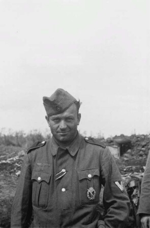 Zweiter Weltkrieg. Frontbilder. Sowjetunion. Porträt eines Angehörigen der deutschen Wehrmacht