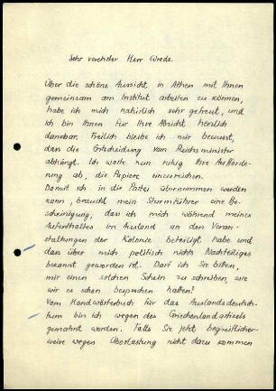 K. Gebauer an W. Wrede
