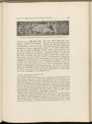 Kapitel IV. Michelangelo und Vittoria Colonna