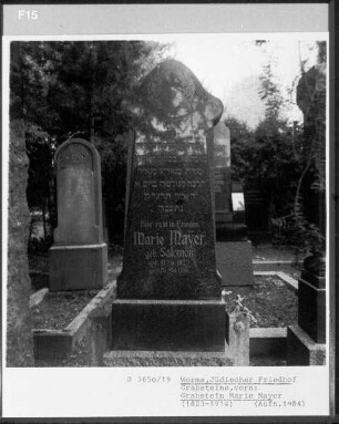 Grabstein von Marie Mayer (gestorben 1914.05.16)