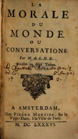 La morale du monde ou conversations
