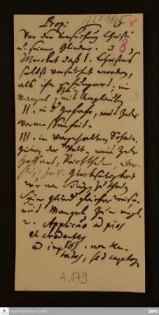 Disposition einer Predigt von August Hermann Francke.