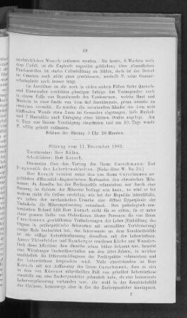 Sitzung vom 11. December 1883.