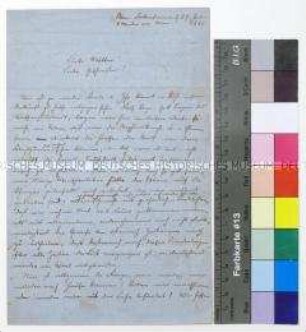 Feldpostbrief des Gefreiten Fritz Baedeker aus seinem Quartier in Obersiebenbrunn an seine Mutter und Geschwister über die Lebensmittelversorgung und seine Stellvertretung für einen kranken Unteroffizier
