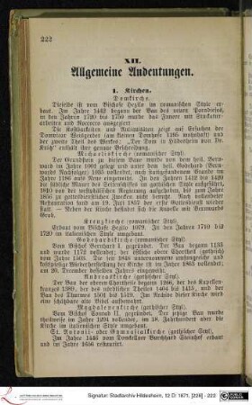 XII. Allgemeine Andeutungen.