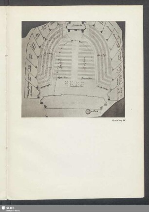 Großes Opernhaus am Zwinger, Grundrißskizze mit Sitzordnung