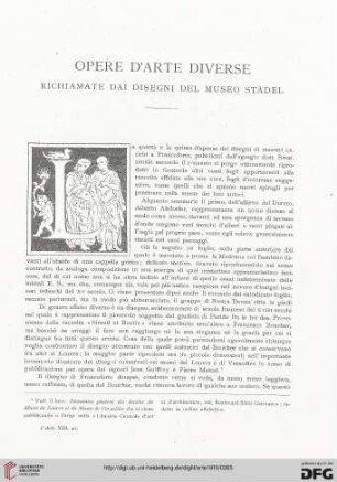 13: Opere d'arte diverse richiamate dai disegni del Museum Städel
