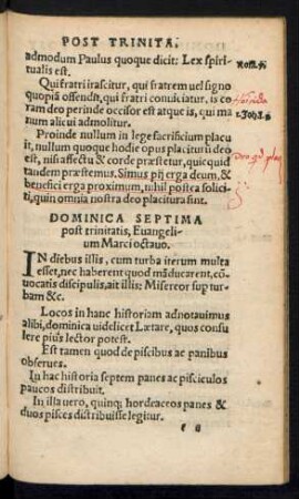 Dominica Septima post trinitatis ...