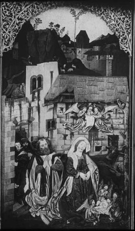 Blaubeuren, Geburt Christi, linker Flügel des Hochaltars, ehem. Benediktiner-Klosterkirche