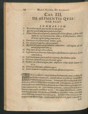 Cap. III. De Alimentis Quis Nam Agat.