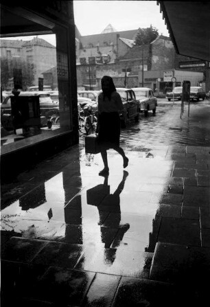 Regenwetter in der Innenstadt.