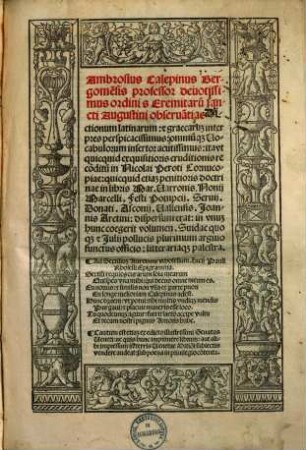 Ambrosii Calepini Bergomatis Eremitani dictionarium