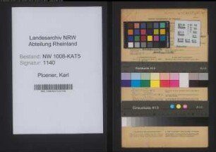 Entnazifizierung Karl Ploener , geb. 14.02.1907 (Baecker)