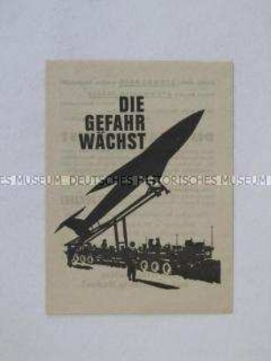 Illustrierte Propagandaschrift aus der Friedensbewegung der Bundesrepublik gegen die Pläne zur atomaren Aufrüstung
