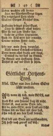 29. Göttlicher Hertzens-Trost