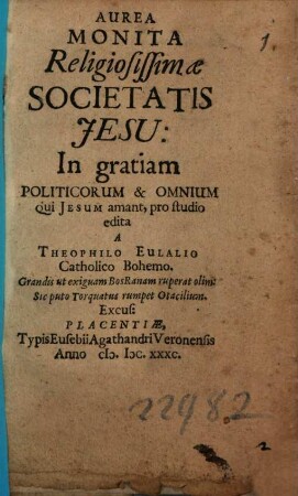 Aurea Monita Religiosissimae Societatis Jesu