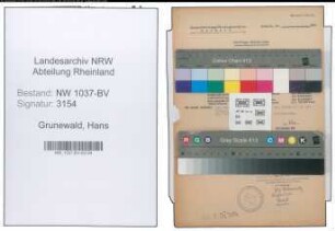 Entnazifizierung Hans Grunewald , geb. 10.06.1890 (Studienrat)