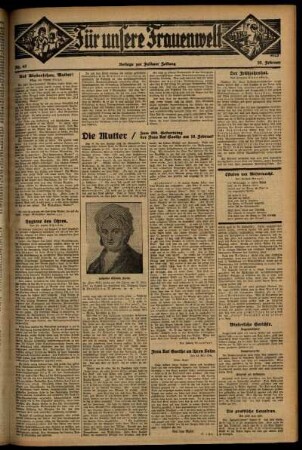 Zweite Ausgabe vom Freitag, den 20. Februar 1931.