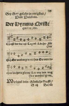 Der Hymnus Christe qui lux/ etc.