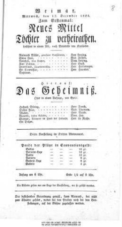Das Geheimniß