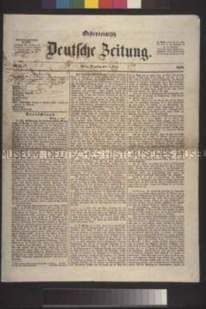 Zeitung: Österreichisch Deutsche Zeitung. Nr. 44; Wien, 6. Juni 1848