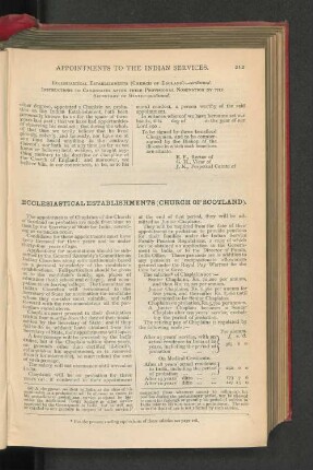 Ecclesiastical Establishments (Church Of Scotland).