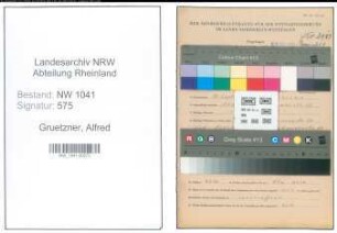 Entnazifizierung Alfred Gruetzner , geb. 10.09.1907 (Elektriker)