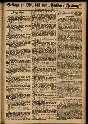 Zweite Ausgabe vom Sonntag, den 25. Juni 1893.
