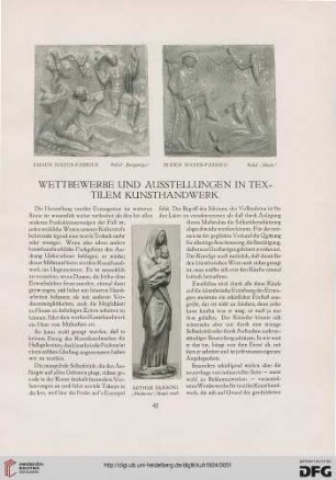 Wettbewerbe und Ausstellungen in textilem Kunsthandwerk