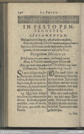 In Festo Pentecostes