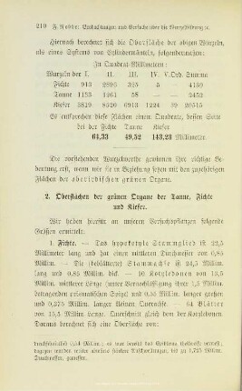 I.1.2. Oberflächen der grünen Organe der Tanne, Fichte und Kiefer