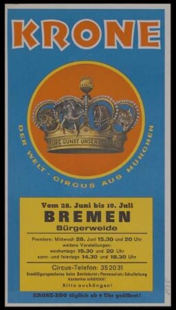 Circus Krone, Bremen, 1978