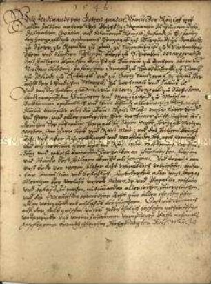 Erneuerung der Erbeinigung zwischen Böhmen und und der Albertinischen Linie Sachsens 1546