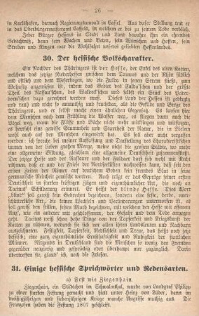 31. Einige hessische Sprichwörter und Redensarten.