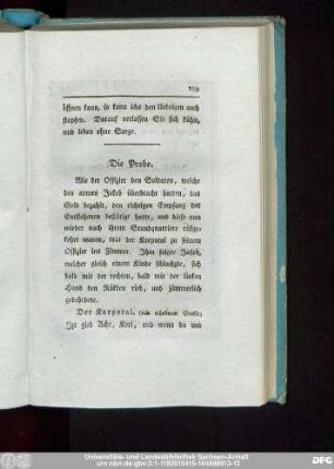 Die Probe.