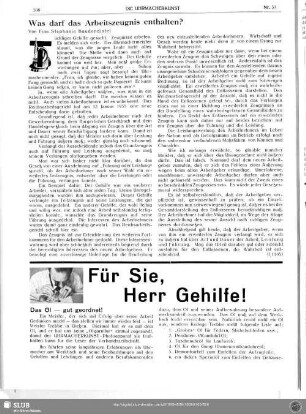 Was darf das Arbeitszeugnis enthalten?