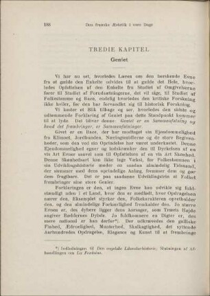Tredie Kapitel. Geniet
