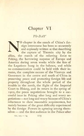 Chapter VI. To-day