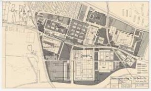 Gartenanlage Siemens & Halske, Berlin-Siemensstadt: Planungsunterlage Übersichtsplan Siemensstadt, Bebauungsvorschlag Siemens & Halske 1:2000