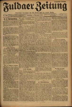 Ausgabe vom Dienstag, den 04. Dezember 1923.