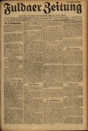 Ausgabe vom Dienstag, den 04. Dezember 1923.