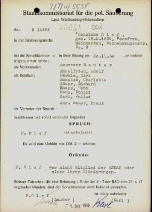Rief, Franziska