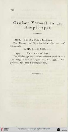 Großer Vorsaal an der Haupttreppe