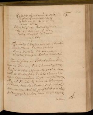 Relatio de examine schola Aulica extraordinario habito 12. 13. 14. 15. 16 Dec. amo 1614