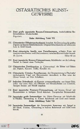 Ostasiatisches Kunstgewerbe (Nr. 231-263)