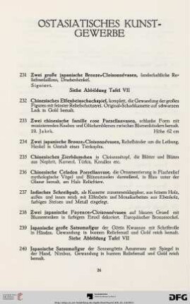 Ostasiatisches Kunstgewerbe (Nr. 231-263)